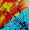 Catch a Fire acrylic & enamel on canvas 30"x30"