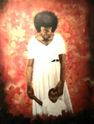 Mother and Child oil & acrylic on canvas