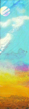New Moon 14"x42" oil & acrylic on canvas