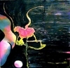 Pink Pearl acrylic on canvas on wood Lorraine & Tony