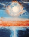 Port Franks Sunset  48"x60" acrylic & enamel on panel