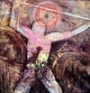 "The Warrior" acrylic, enamal & oil on panel 72"x72"